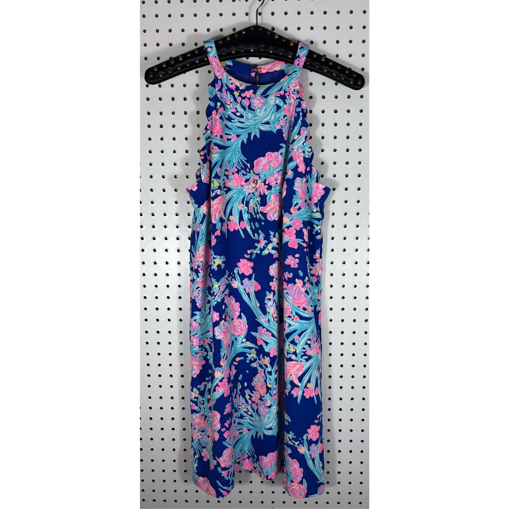 Lilly Pulitzer Tabby Shift Dress  Corsica Blue Toucan Party Size Small
